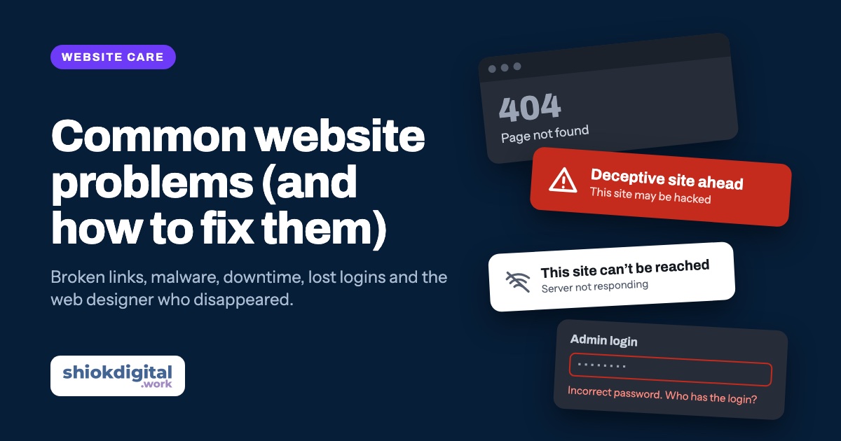 Common website problems business owners face (and how to fix them)