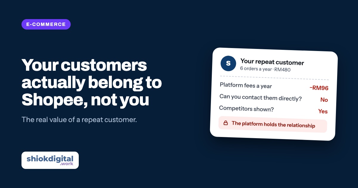 Your customers actually belong to Shopee, not you