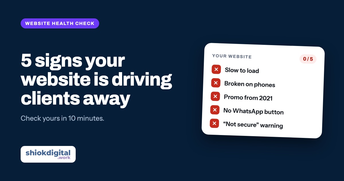 5 signs your company website is driving clients away