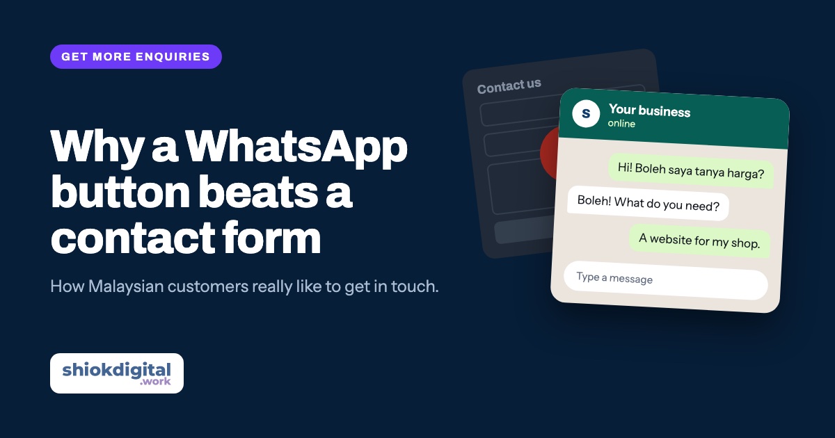 Why a WhatsApp button beats a contact form